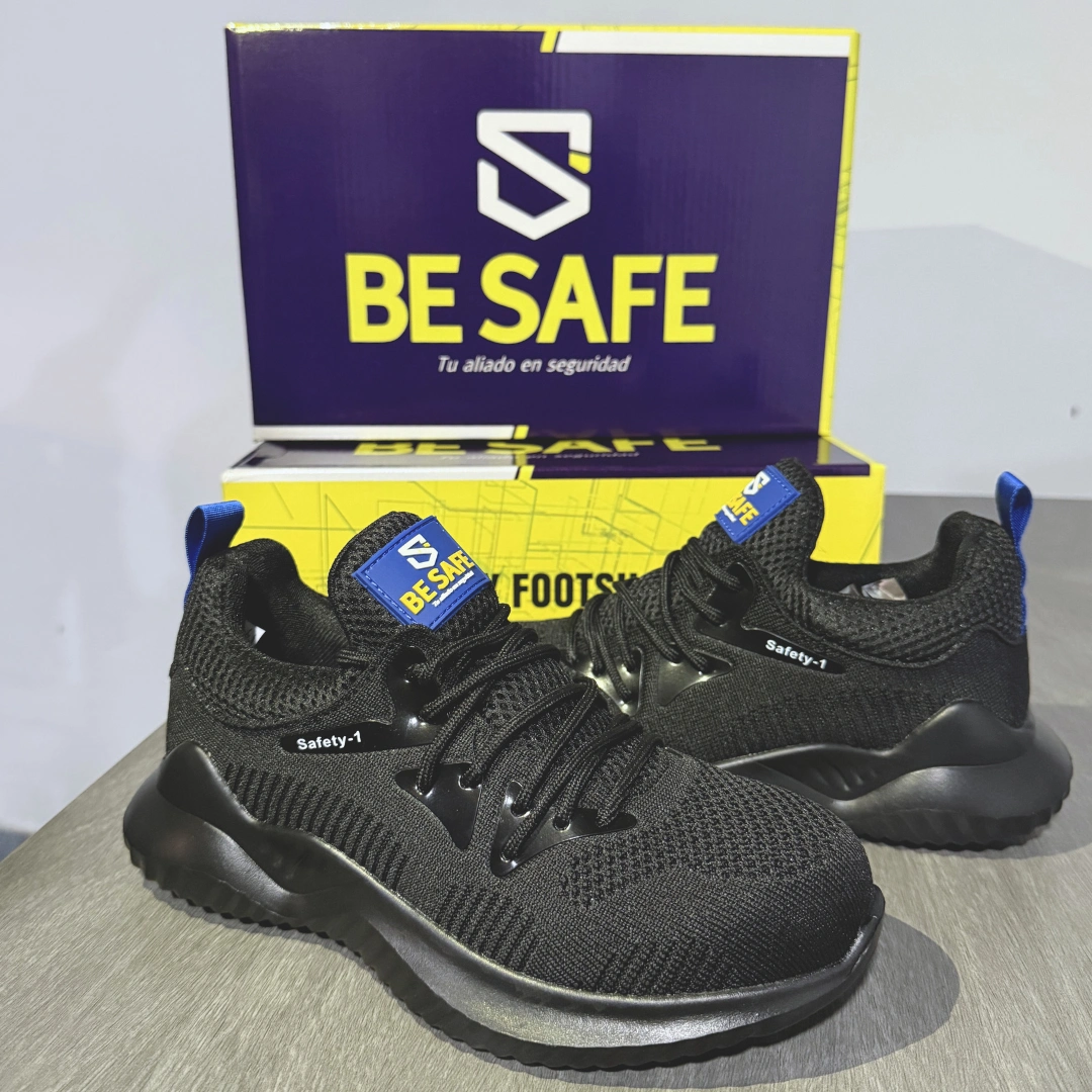 Zapato FZ Black con caja Be Safe Venezuela de fondo