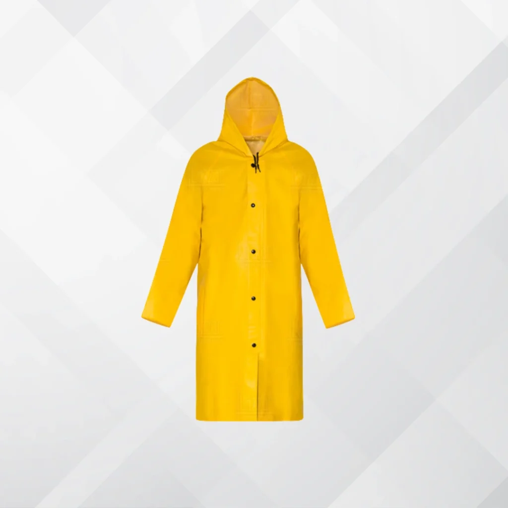 Impermeable tipo gaban 300 micras color amarillo