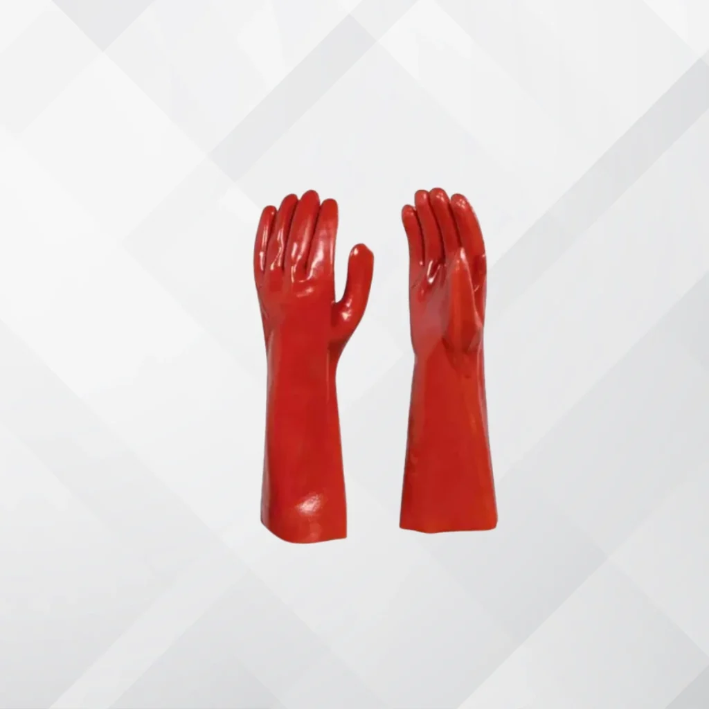 Guante de PVC o Petro Red 18 pulgadas